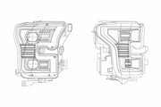 ARex (PRO-Series) Halogen Headlights: Ford F150 (15-17) - Black (Set)