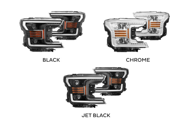 ARex (PRO-Series) Halogen Headlights: Ford F150 (18-19) - Jet Black (Set)