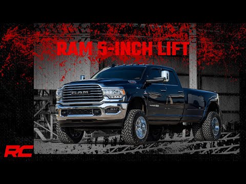 5.0 Inch Dodge Radius Arm Suspension Lift Kit w/AISIN Transmission 19-Up Ram 3500 4WD Diesel Rough Country