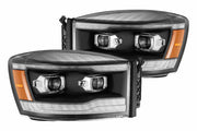 ARex (PRO-Series) Halogen Headlights: Dodge Ram (06-08) - Alpha-Black (Set)