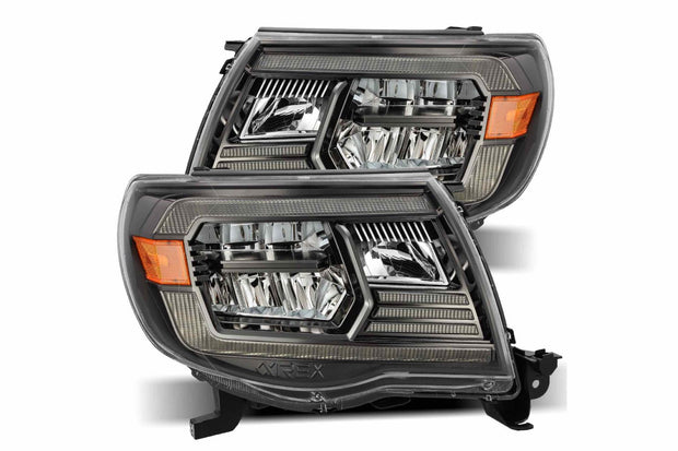 ARex Luxx LED Headlights: Toyota Tacoma (05-11) - Alpha-Black (Reflector / Set)