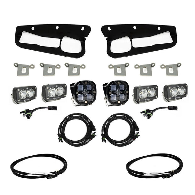 Bronco Clear SAE Fog Pocket Kit 21-Up Ford Bronco w/Upfitter Baja Designs