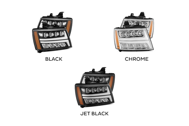 ARex Nova LED Headlights: Chevy Tahoe/Suburban/Avalanche (07-13) - Jet Black (Set)