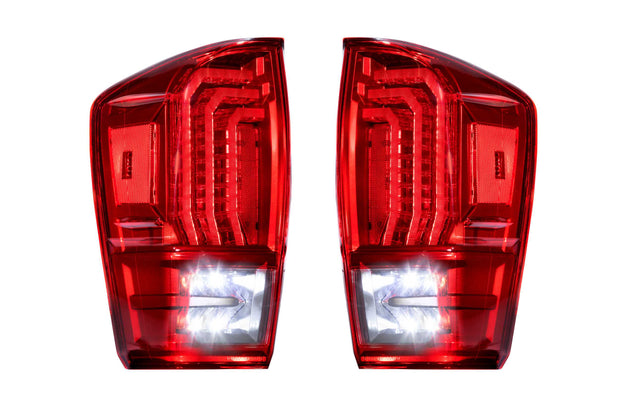 XB LED Tail Lights: Toyota Tacoma (16-23 / Red Lens / Set)