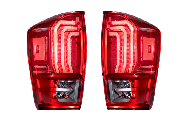 XB LED Tail Lights: Toyota Tacoma (16-23 / Red Lens / Set)