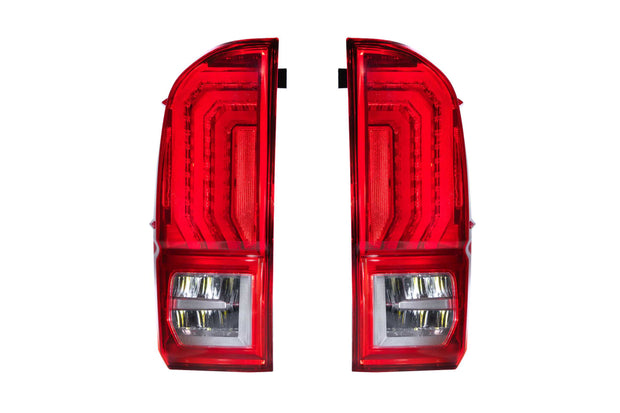 XB LED Tail Lights: Toyota Tacoma (16-23 / Red Lens / Set)