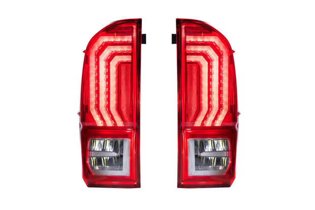 XB LED Tail Lights: Toyota Tacoma (16-23 / Red Lens / Set)
