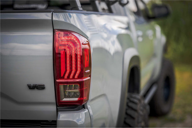 XB LED Tail Lights: Toyota Tacoma (16-23 / Red Lens / Set)