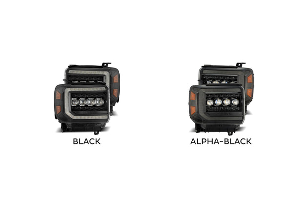 Arex Nova LED Headlights: GMC Sierra (14-18) - Alpha-Black (Set)