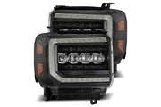 Arex Nova LED Headlights: GMC Sierra (14-18) - Alpha-Black (Set)