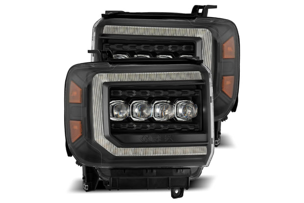 Arex Nova LED Headlights: GMC Sierra (14-18) - Alpha-Black (Set)