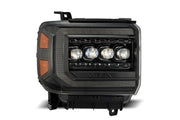 Arex Nova LED Headlights: GMC Sierra (14-18) - Alpha-Black (Set)