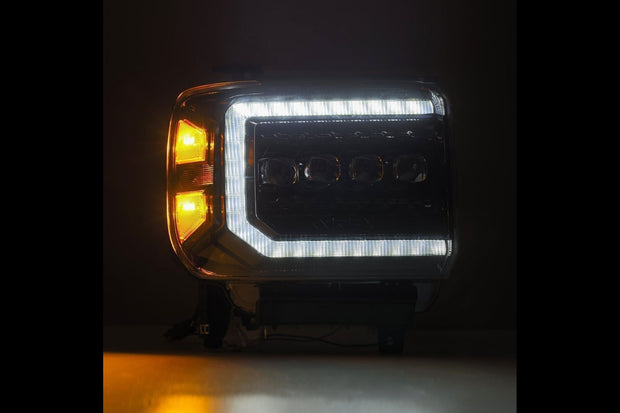 Arex Nova LED Headlights: GMC Sierra (14-18) - Alpha-Black (Set)