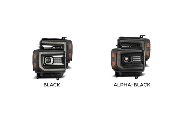 Arex Luxx LED Headlights: GMC Sierra (14-18) - Black (Set)