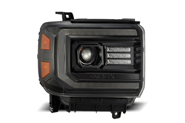 Arex Luxx LED Headlights: GMC Sierra (14-18) - Alpha-Black (Set)