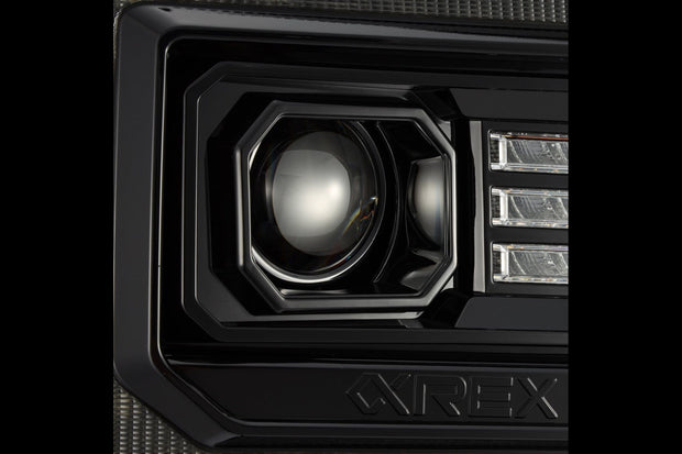 Arex Luxx LED Headlights: GMC Sierra (14-18) - Alpha-Black (Set)