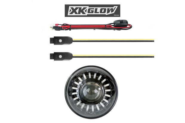 XKChrome RGB LED 7in Harley Headlight Kit w/ Controller