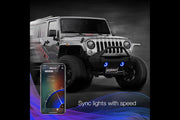XKChrome RGB LED Fog Light Kit: Wrangler JL (Black w/ Controller) (Pair)