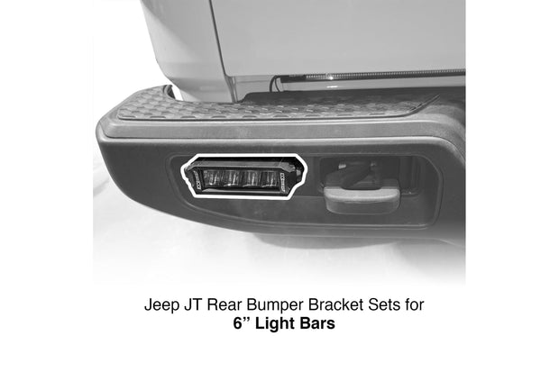 XKGlow Light Bar Bracket Kit: Jeep JT / Rear Bumper / 6in