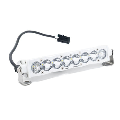 S8 White Straight LED Light Bar (10 Inch; Driving/Combo; Clear) Baja Designs