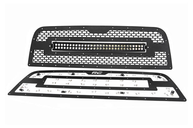 Dodge Mesh Grille w/30 Inch Dual Row Black Series LED 13-18 RAM 2500/3500 Rough Country