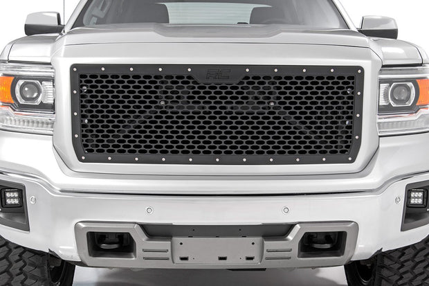 Sierra Mesh Grille 14-15 1500 Sierra Black Powdercoat Stainless Steel Hardware Rough Country