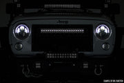 Sierra Mesh Grille 30 Inch Dual Row Black Series LED w/Cool White DRL 14-15 Sierra 1500 Rough Country
