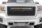 Sierra Mesh Grille w/30 Inch Dual Row Black Series LED 14-15 Sierra 1500 Rough Country
