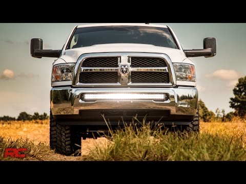 Dodge 40-inch Curved LED Light Bar Hidden Bumper Kit w/Black Series LED For 10-18 Ram 2500/3500 Rough Country