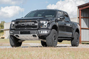 Ford Triple LED Fog Light Kit Black Series w/White DRL 17-19 F-150 Raptor Rough Country