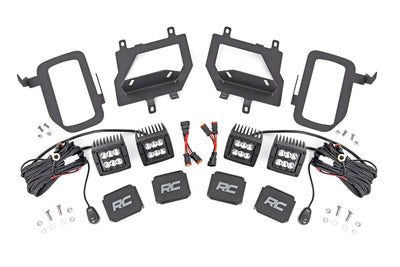 Ford LED Fog Light Kit Black Series w/ Spot Beam 15-19 F-150 Rough Country