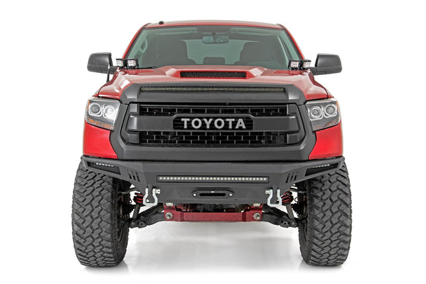 Toyota 2-inch LED Lower Windshield Ditch Kit (14-20 Tundra Black Series w/ Cool White DRL) Rough Country