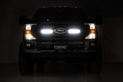 LED Light Kit Grille Mount 10 Inch Black Series Slimline 20-21 Ford Super Duty Rough Country