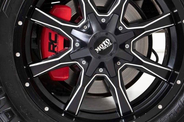 RC Caliper Cover Red Mechanical RR Brakes 15-20 Ford F-150 2WD/4WD Rough Country