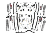 4.0 Inch Jeep Long Arm Suspension Lift Kit w/ Vertex Adjustable Reservoir Shocks 07-11 Wrangler JK 4-door Rough Country