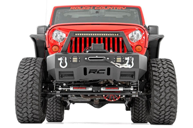 4.0 Inch Jeep Long Arm Suspension Lift Kit w/ Vertex Adjustable Reservoir Shocks 12-18 Wrangler JK 4-door Rough Country