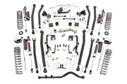 4.0 Inch Jeep Long Arm Suspension Lift Kit w/ Vertex Adjustable Reservoir Shocks 12-18 Wrangler JK 2-door Rough Country
