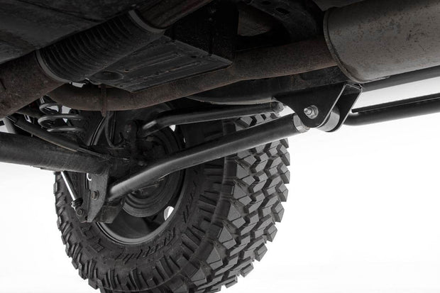 4.0 Inch Jeep Long Arm Suspension Lift Kit w/ Vertex Adjustable Reservoir Shocks 12-18 Wrangler JK 2-door Rough Country