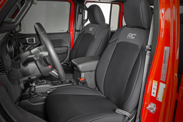 Jeep Neoprene Seat Cover Set Black 20-Up Gladiator JT Rough Country