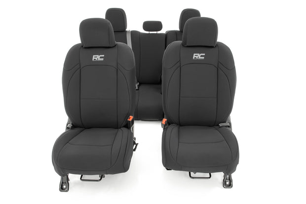 Jeep Neoprene Seat Cover Set Black 20-Up Gladiator JT Rough Country