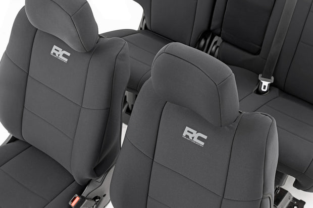Seat Covers Front Row and Rear Row Bench Jeep Grand Cherokee WK2 2WD/4WD (11-22) Rough Country