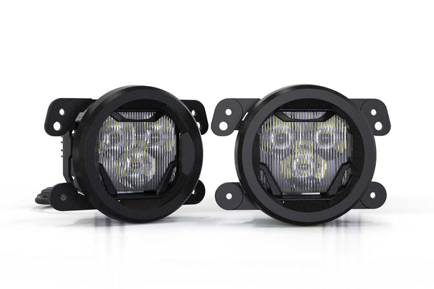 4Banger Fog Lights: Wrangler JK (HXB Yellow SAE Wide Beam)