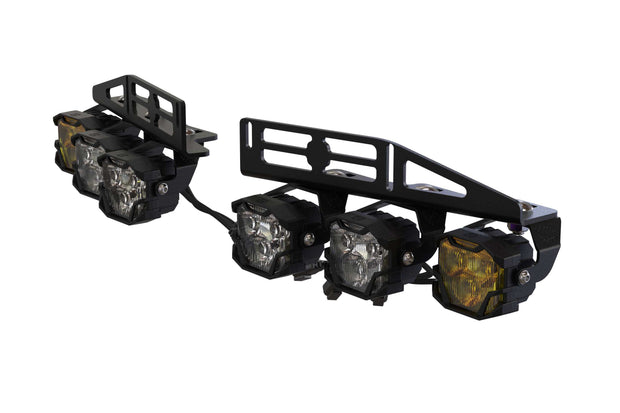 4Banger Triple Fog Kit: 17-20 Raptor (brackets and harness)