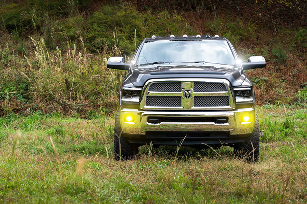 4Banger Fog Lights: 10-18 Ram HD (HXB Yellow SAE Wide Beam)