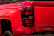 XB LED Tail Lights: Chevrolet Silverado (14-19 / Red Lens / Set)
