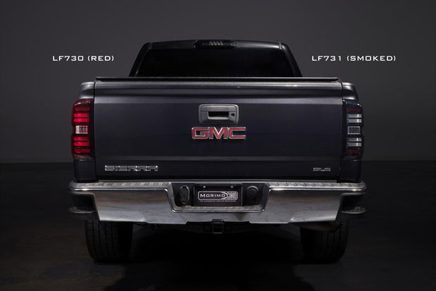XB LED Tail Lights: GMC Sierra (14-18 / Red Lens / Set)