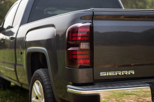 XB LED Tail Lights: GMC Sierra (14-18 / Red Lens / Set)