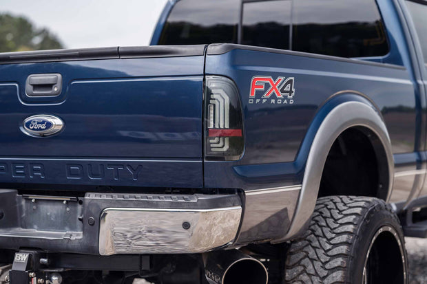 XB LED Tail Lights: Ford Super Duty (99-16 / Smoked Lens / Set)