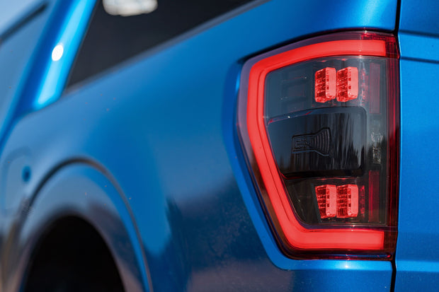 XB LED Tail Lights: Ford F-150 (21-23 / Red Lens / Set)