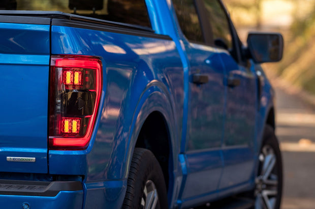 XB LED Tail Lights: Ford F-150 (21-23 / Red Lens / Set)